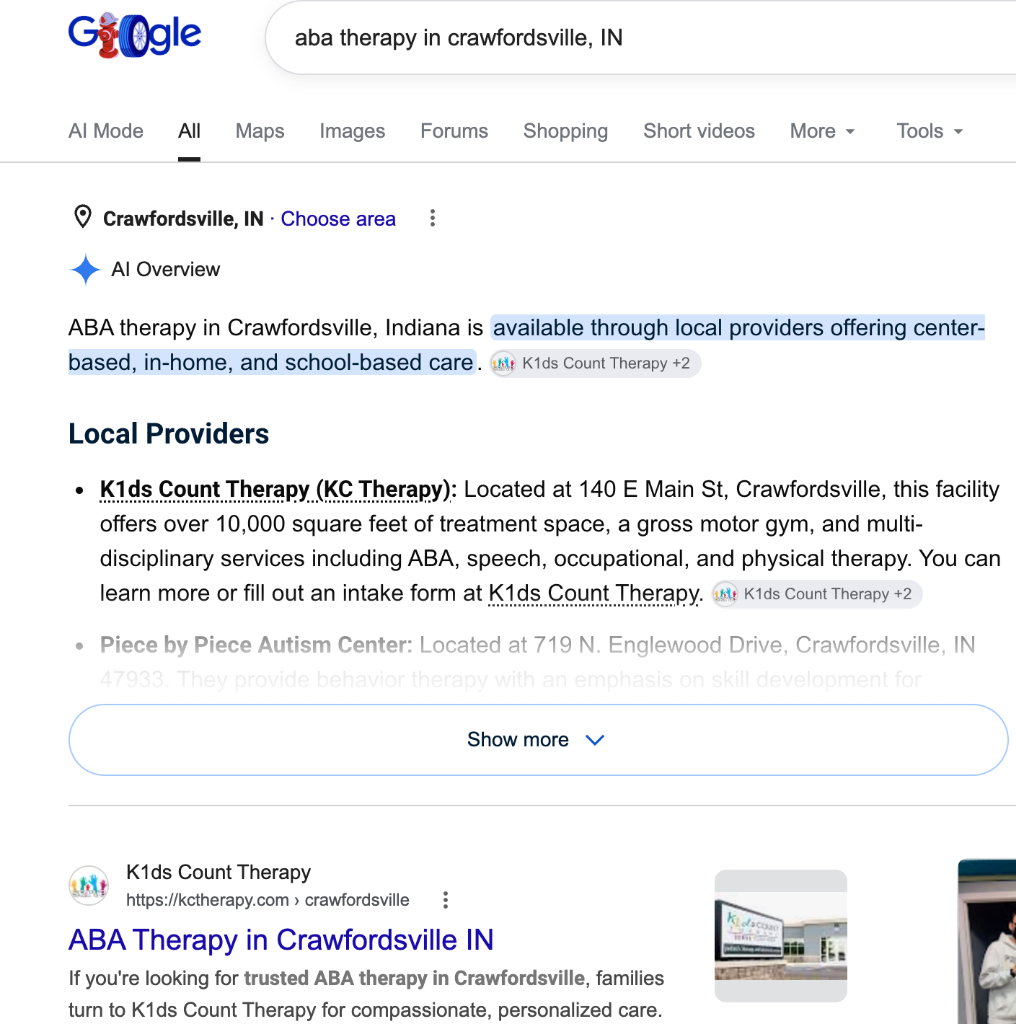 Google AI Overview Recommendation